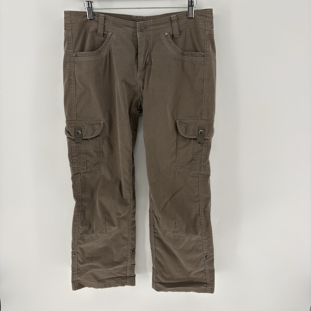 Kuhl Splash Roll Up Cargo Pant Womens 10 REG 33X27 Brown Hiking Outdoor Stretch